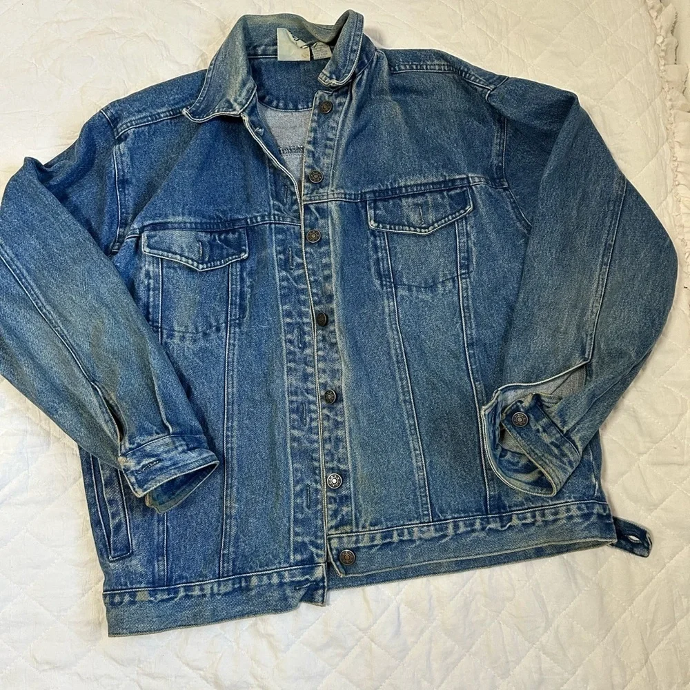 Misisipi River Blues Vintage Men's Blue Denim Jacket (Very used,Old, & dirty)